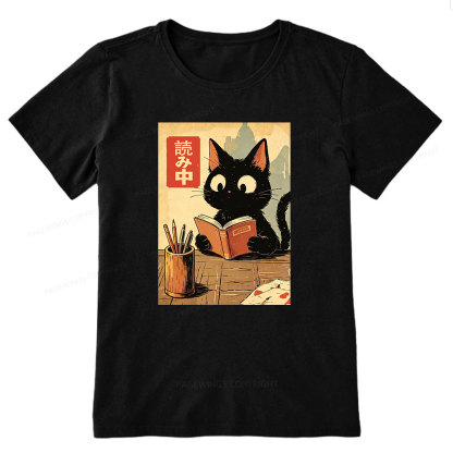 Pagewing Cats Reading16152 Bookish Unisex Classic T-shirt