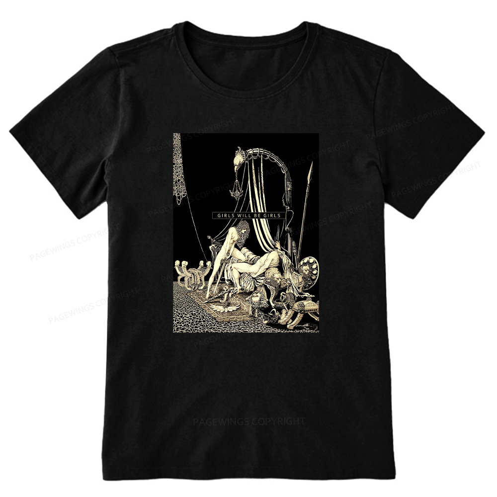 Pagewing Girls Will Be Girls16153 Bookish Unisex Classic T-shirt