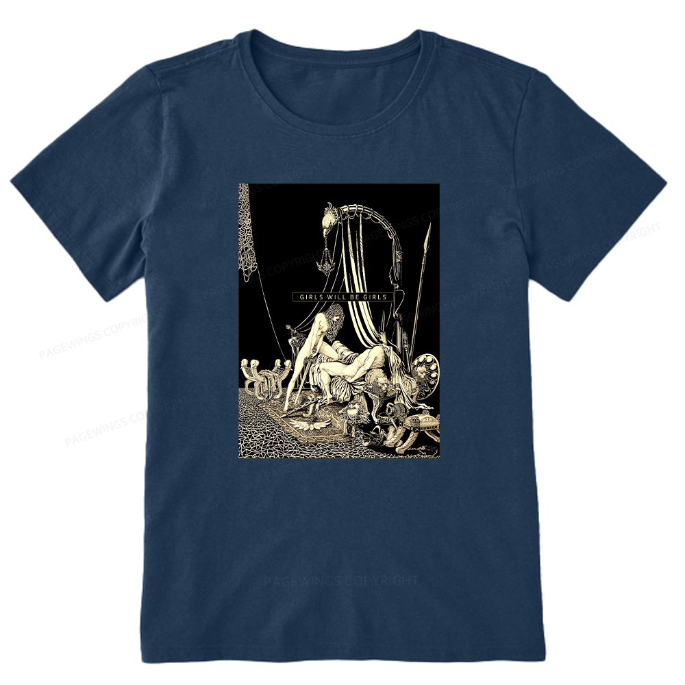Pagewing Girls Will Be Girls16153 Bookish Unisex Classic T-shirt