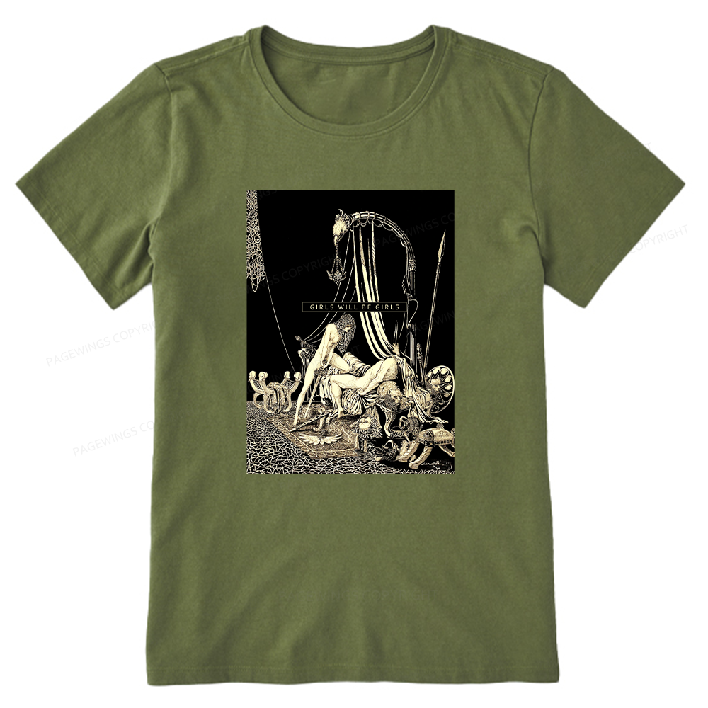 Pagewing Girls Will Be Girls16153 Bookish Unisex Classic T-shirt