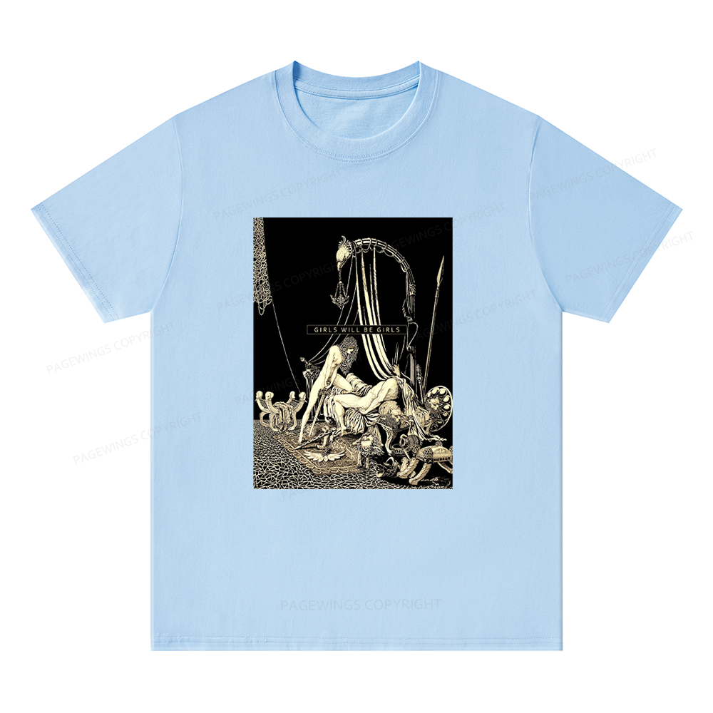Pagewing Girls Will Be Girls16153 Bookish Unisex Classic T-shirt