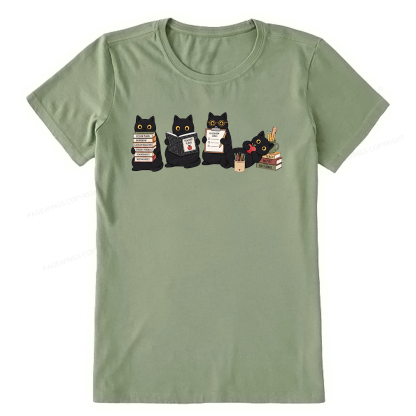 Pagewings Black Cat Teacher16272 Bookish Unisex Classic T-shirt