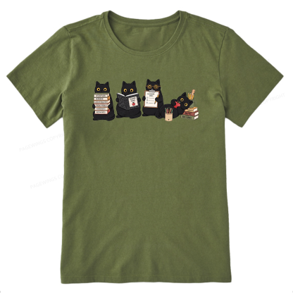 Pagewings Black Cat Teacher16272 Bookish Unisex Classic T-shirt