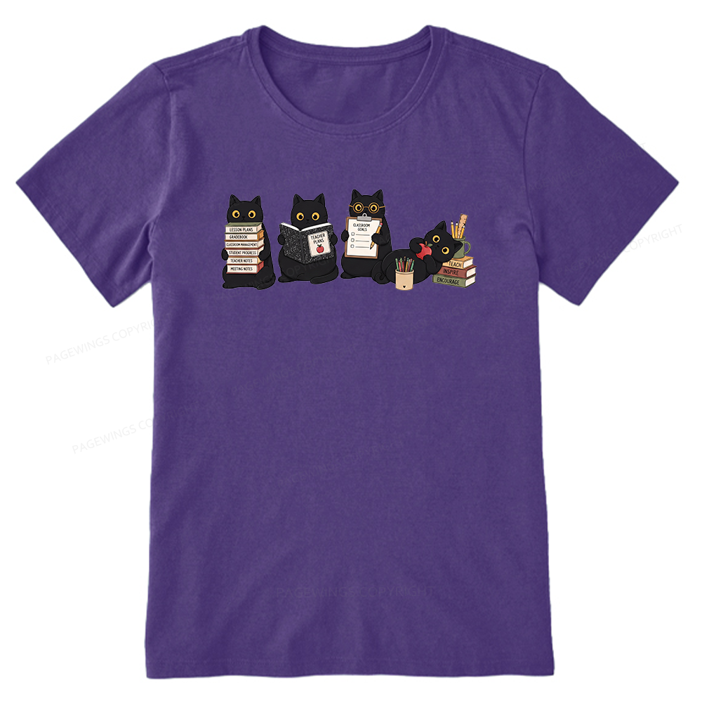 Pagewings Black Cat Teacher16272 Bookish Unisex Classic T-shirt