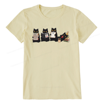 Pagewings Black Cat Teacher16272 Bookish Unisex Classic T-shirt
