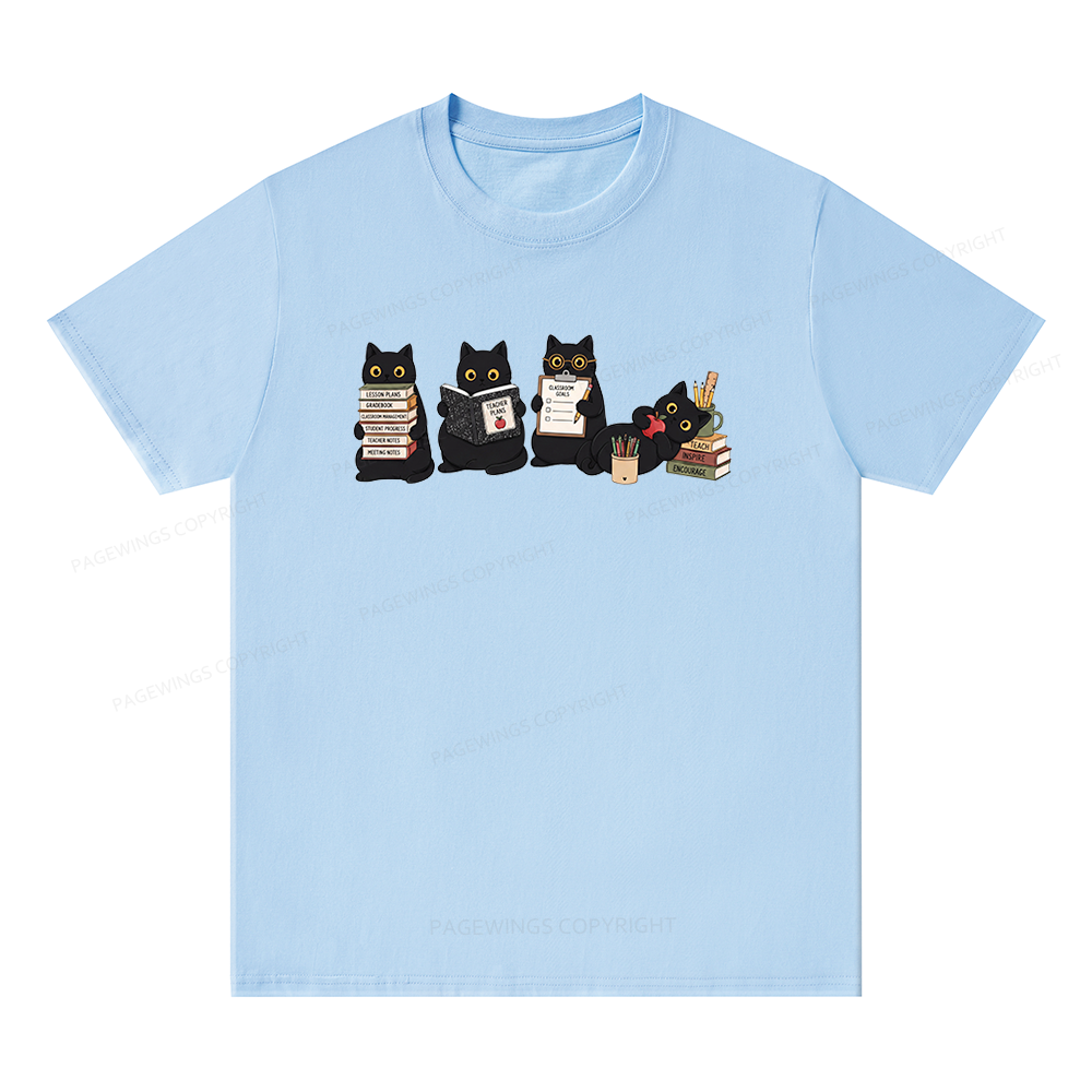Pagewings Black Cat Teacher16272 Bookish Unisex Classic T-shirt