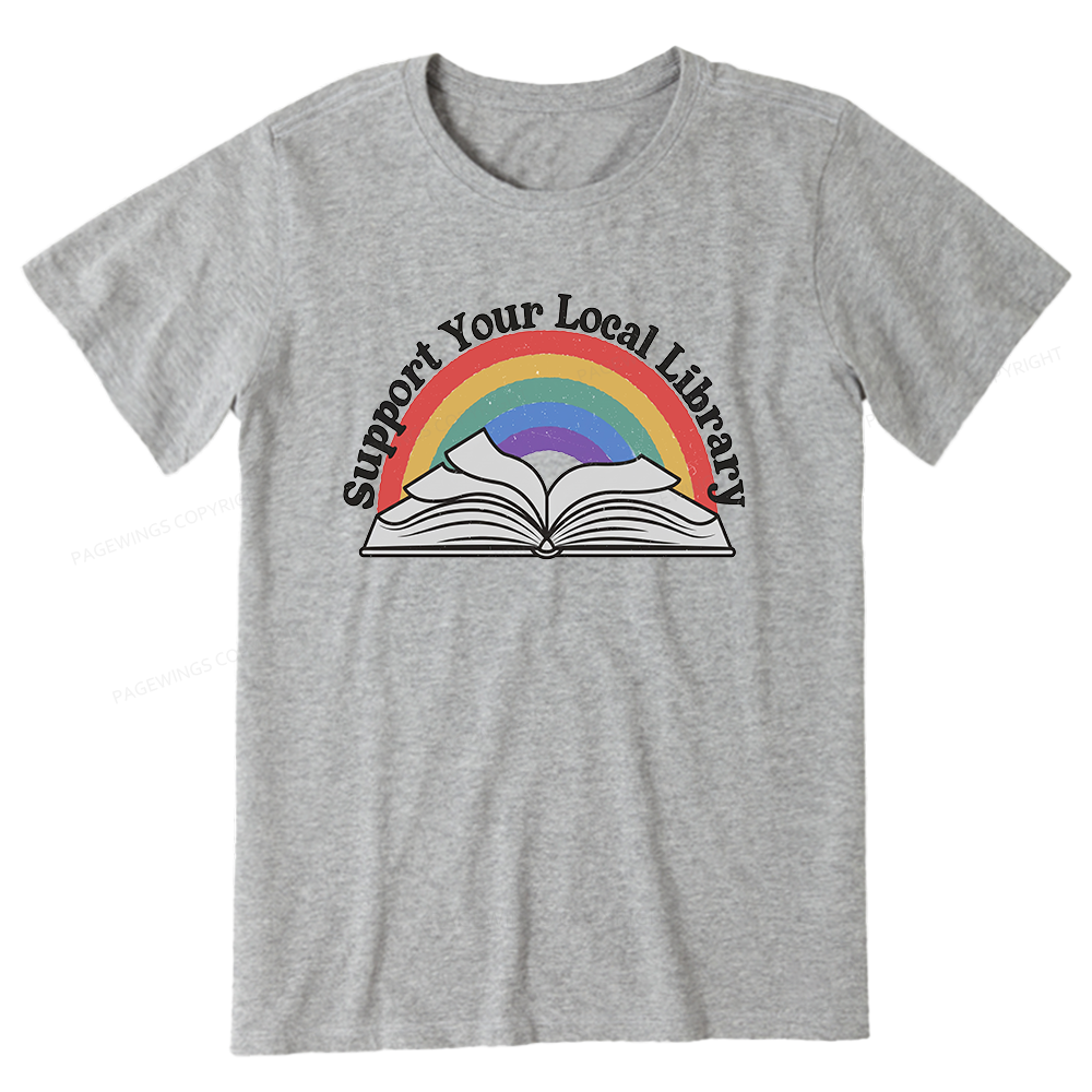 Pagewings Support Your Local Library Unisex Classic T-shirt