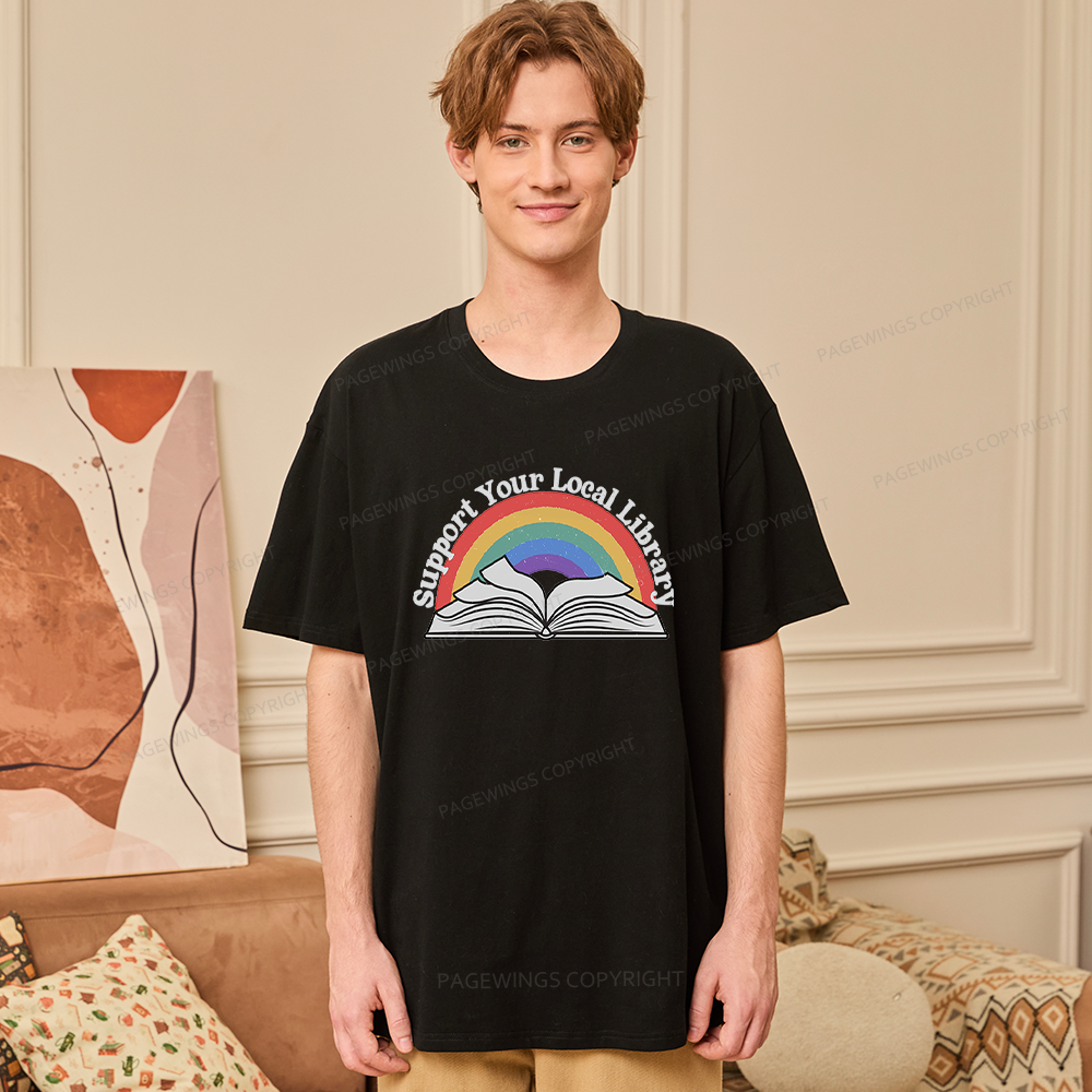 Pagewings Support Your Local Library Unisex Classic T-shirt