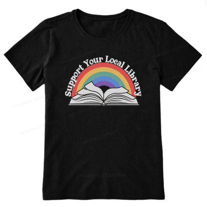 Pagewings Support Your Local Library Unisex Classic T-shirt