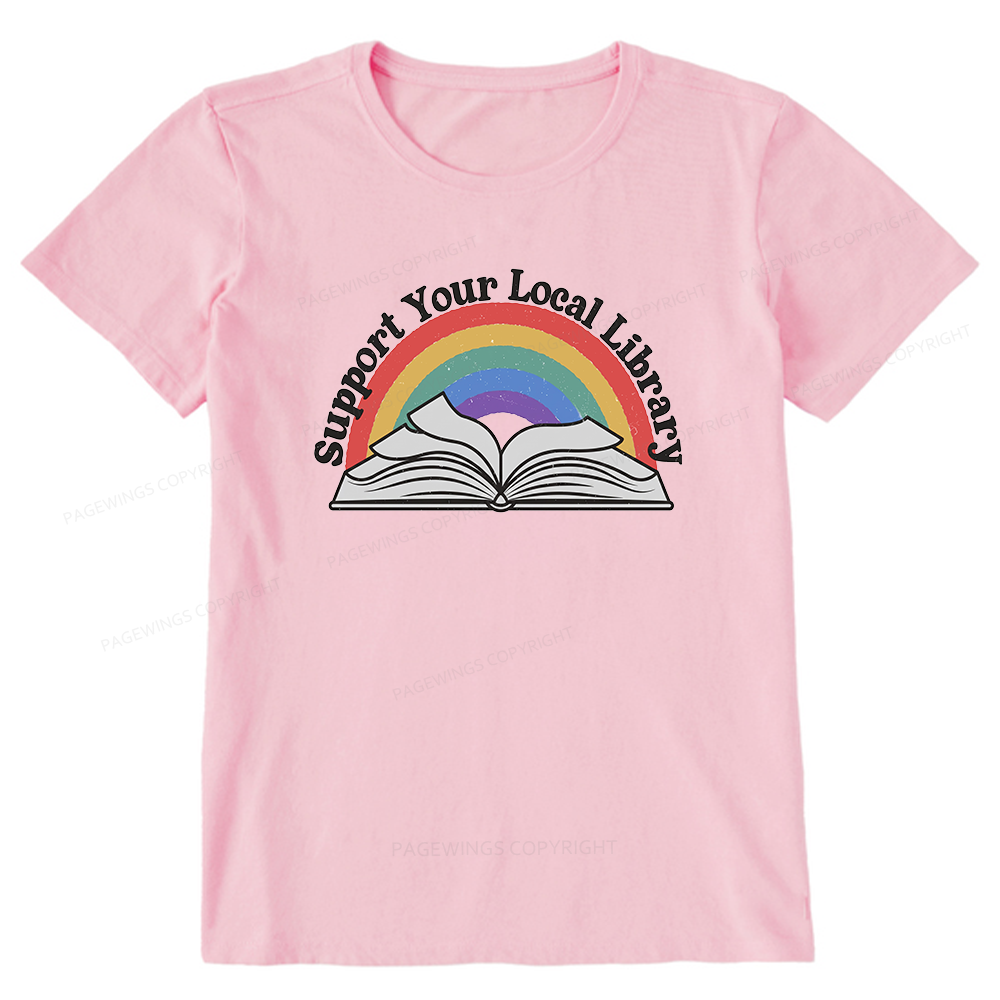 Pagewings Support Your Local Library Unisex Classic T-shirt