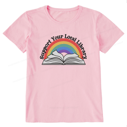 Pagewings Support Your Local Library Unisex Classic T-shirt