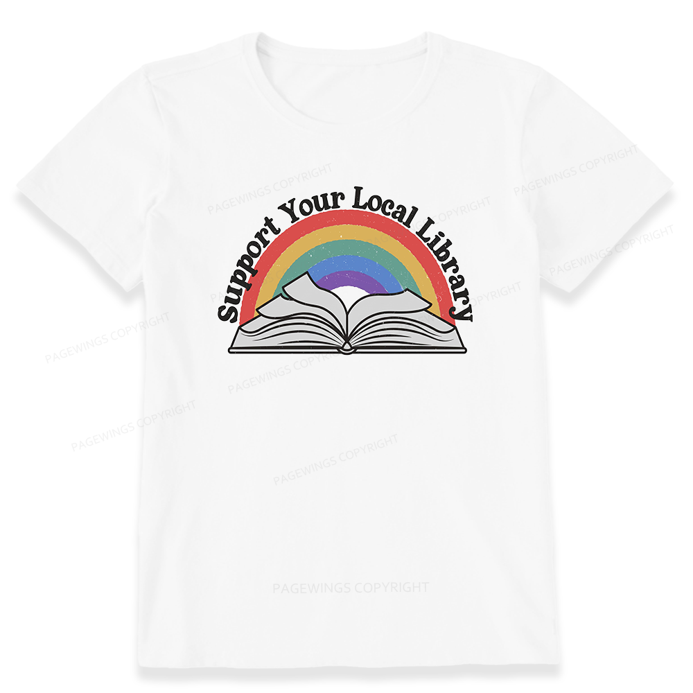 Pagewings Support Your Local Library Unisex Classic T-shirt