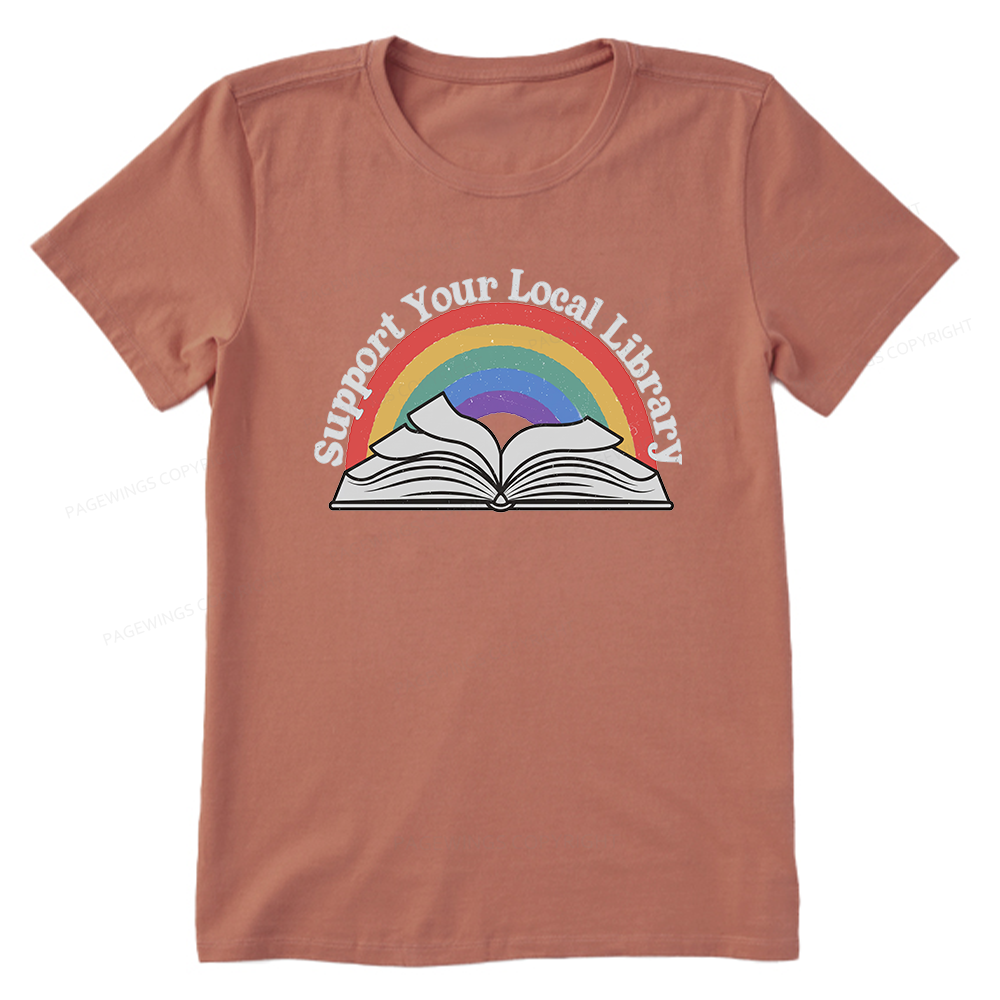 Pagewings Support Your Local Library Unisex Classic T-shirt