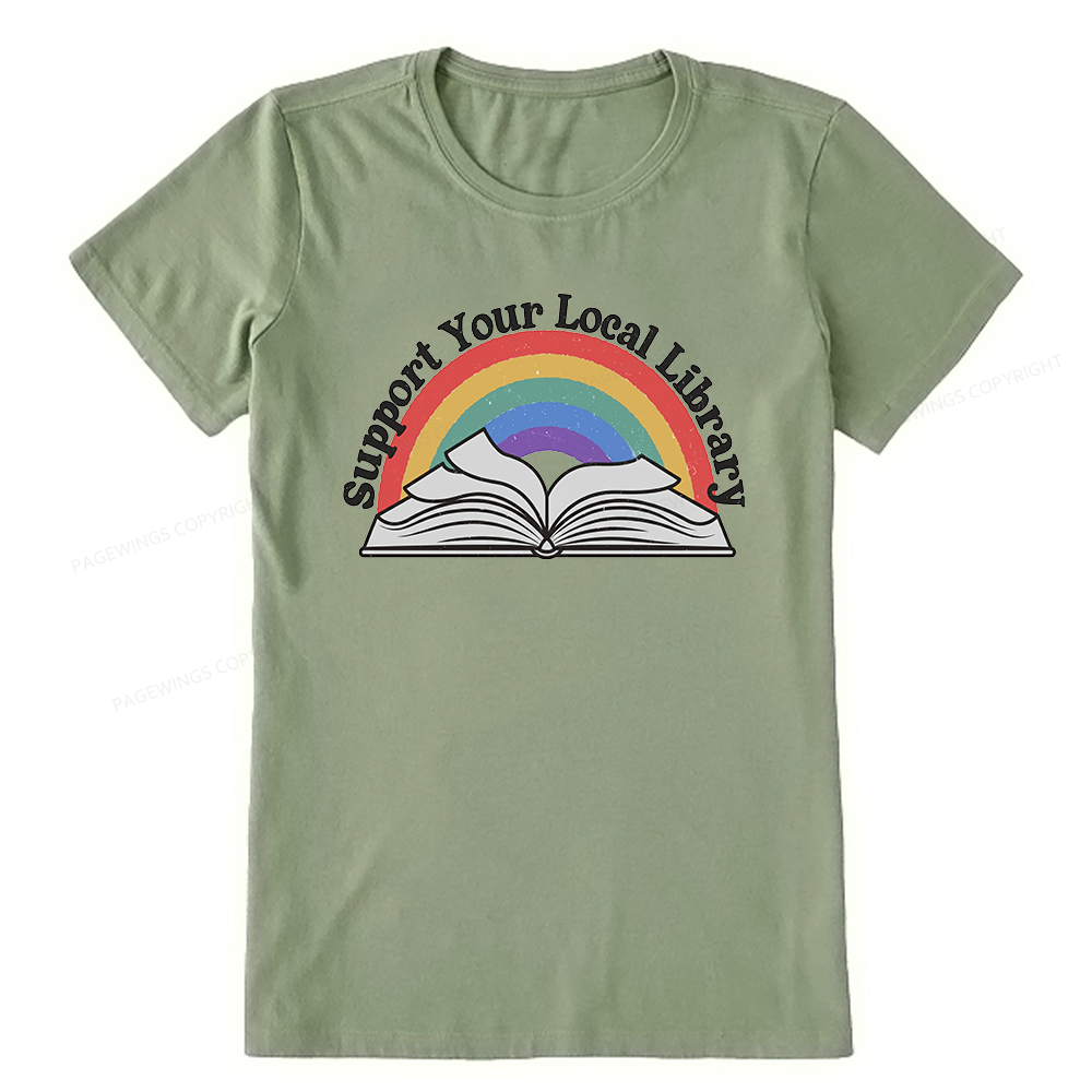 Pagewings Support Your Local Library Unisex Classic T-shirt