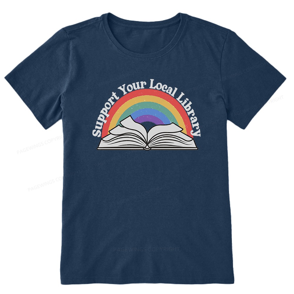 Pagewings Support Your Local Library Unisex Classic T-shirt