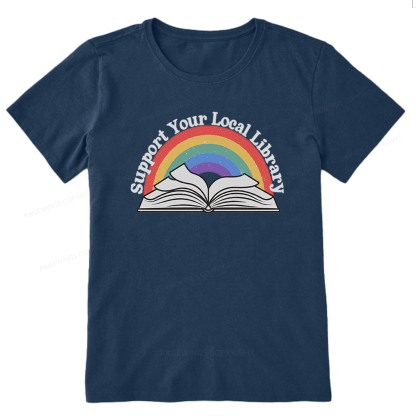 Pagewings Support Your Local Library Unisex Classic T-shirt
