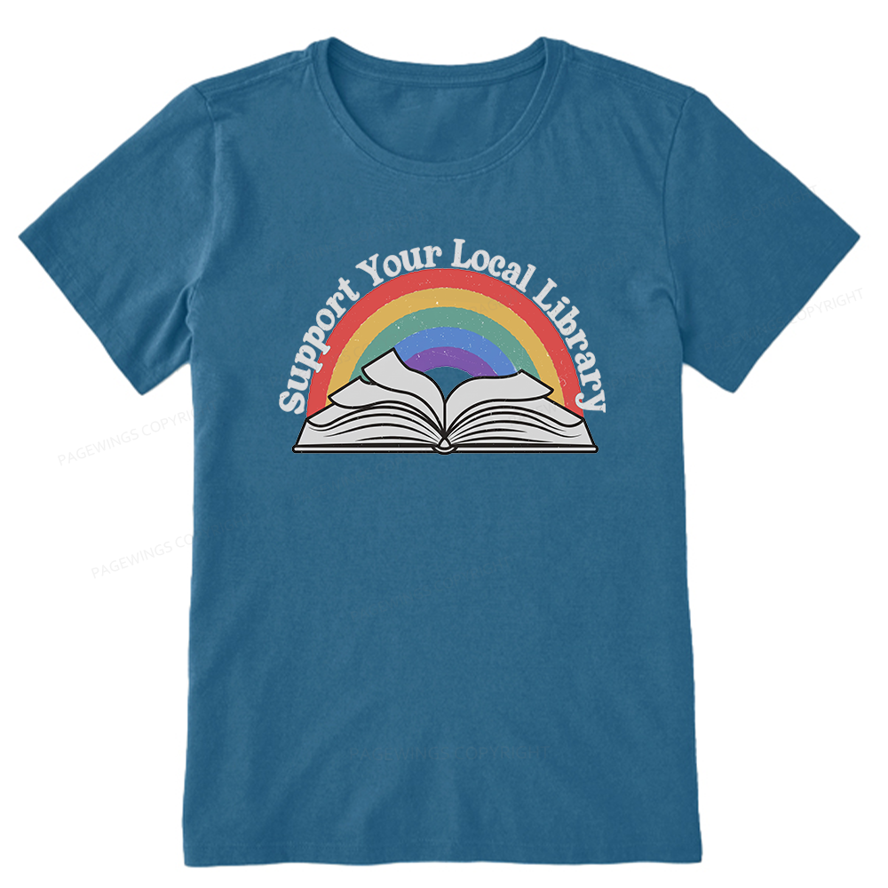Pagewings Support Your Local Library Unisex Classic T-shirt