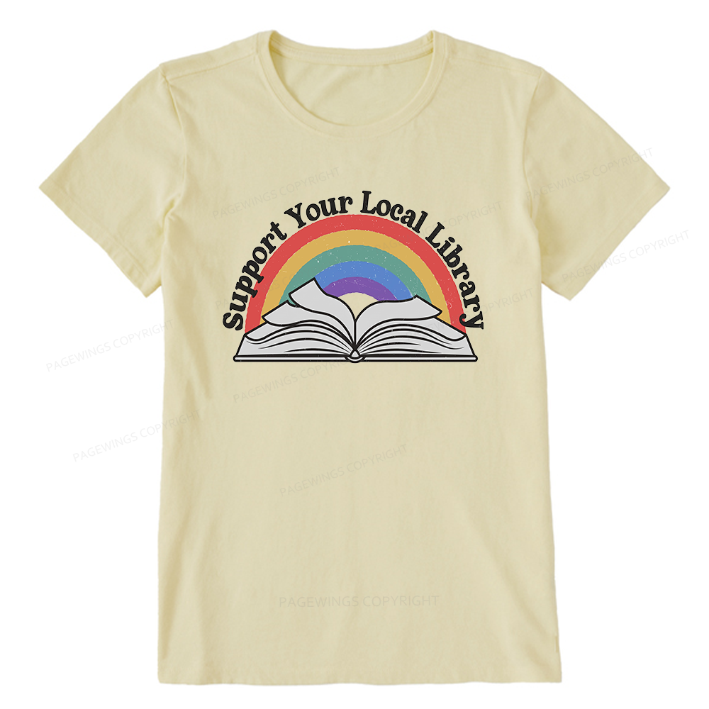 Pagewings Support Your Local Library Unisex Classic T-shirt