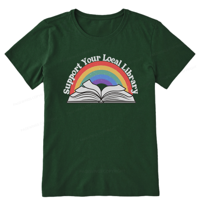 Pagewings Support Your Local Library Unisex Classic T-shirt