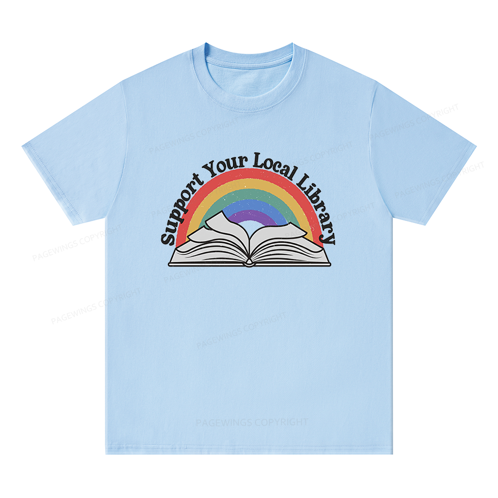 Pagewings Support Your Local Library Unisex Classic T-shirt