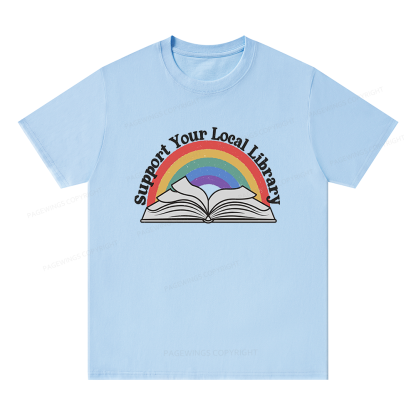 Pagewings Support Your Local Library Unisex Classic T-shirt