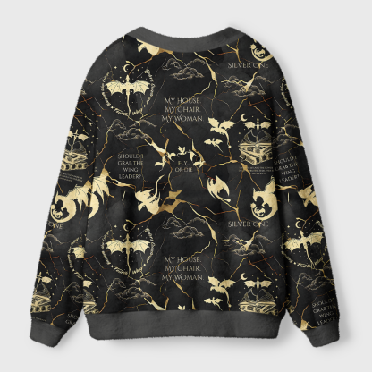 Pagewings Silver One Light Knit Unisex Cardigan Sweaters