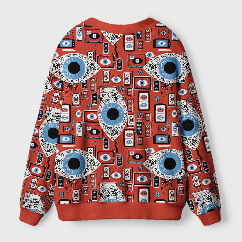 Pagewings Make Orwell Fiction Again Light Knit Unisex Cardigan Sweaters