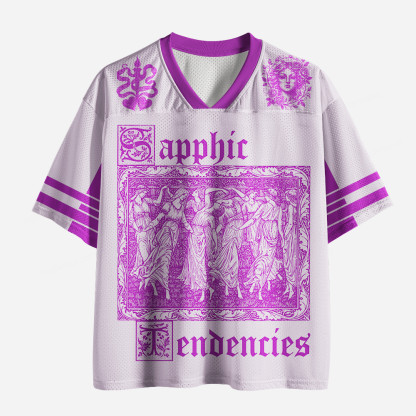 Pagewings Sapphic Tendencies Unisex Mesh Jersey