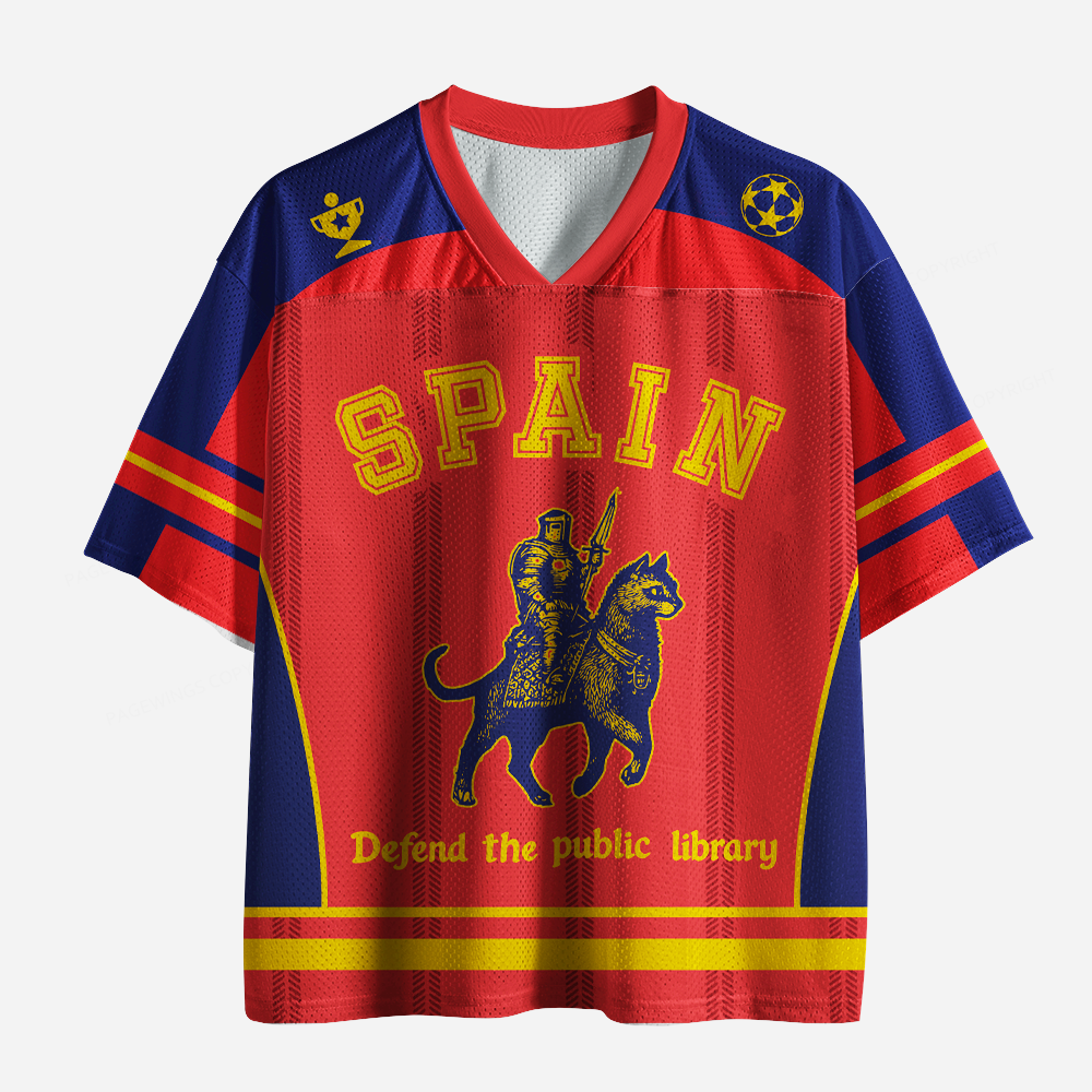 Pagewings Personalized Defend The Public Library Unisex Mesh Jersey