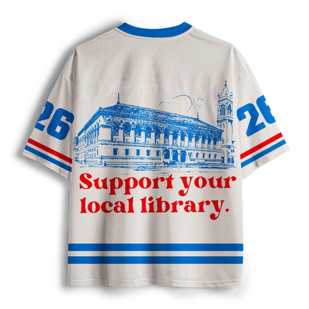 Pagewings Support Public Libraries Unisex Mesh Jersey