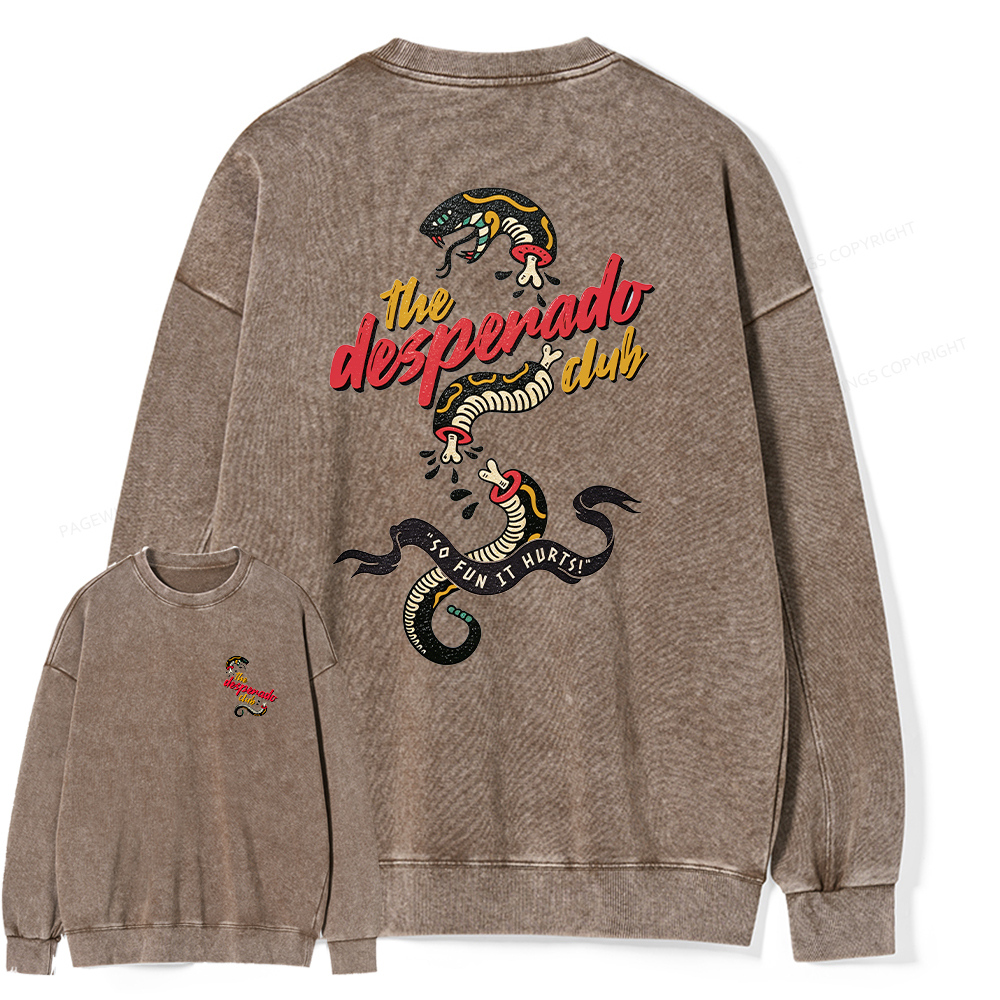 Pagewings The Desperado Club15172 Read Unisex Washed Sweatshirt