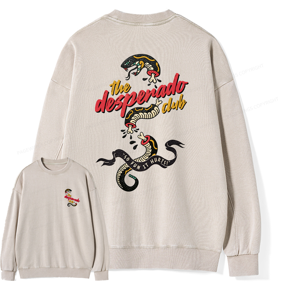 Pagewings The Desperado Club15172 Read Unisex Washed Sweatshirt