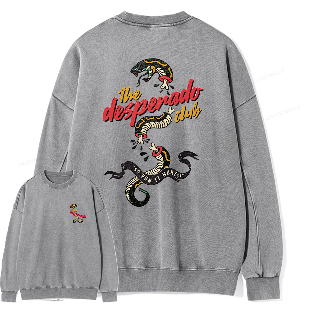 Pagewings The Desperado Club15172 Read Unisex Washed Sweatshirt