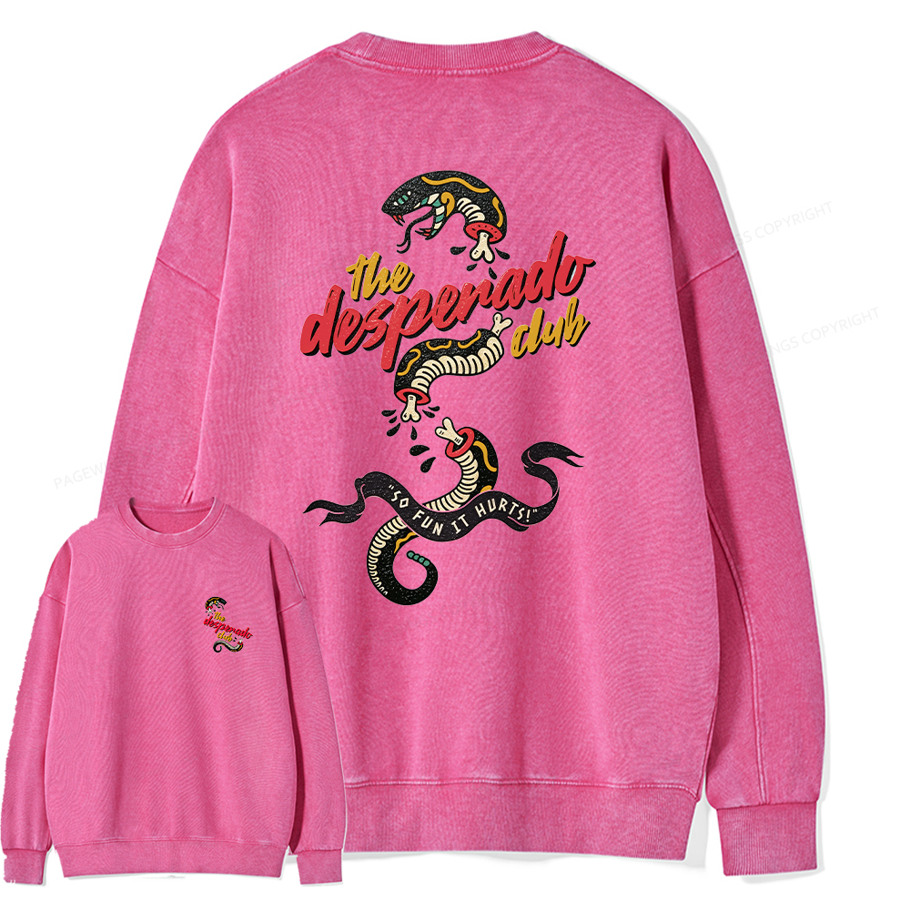 Pagewings The Desperado Club15172 Read Unisex Washed Sweatshirt