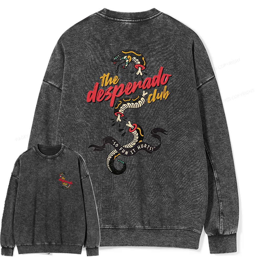Pagewings The Desperado Club15172 Read Unisex Washed Sweatshirt