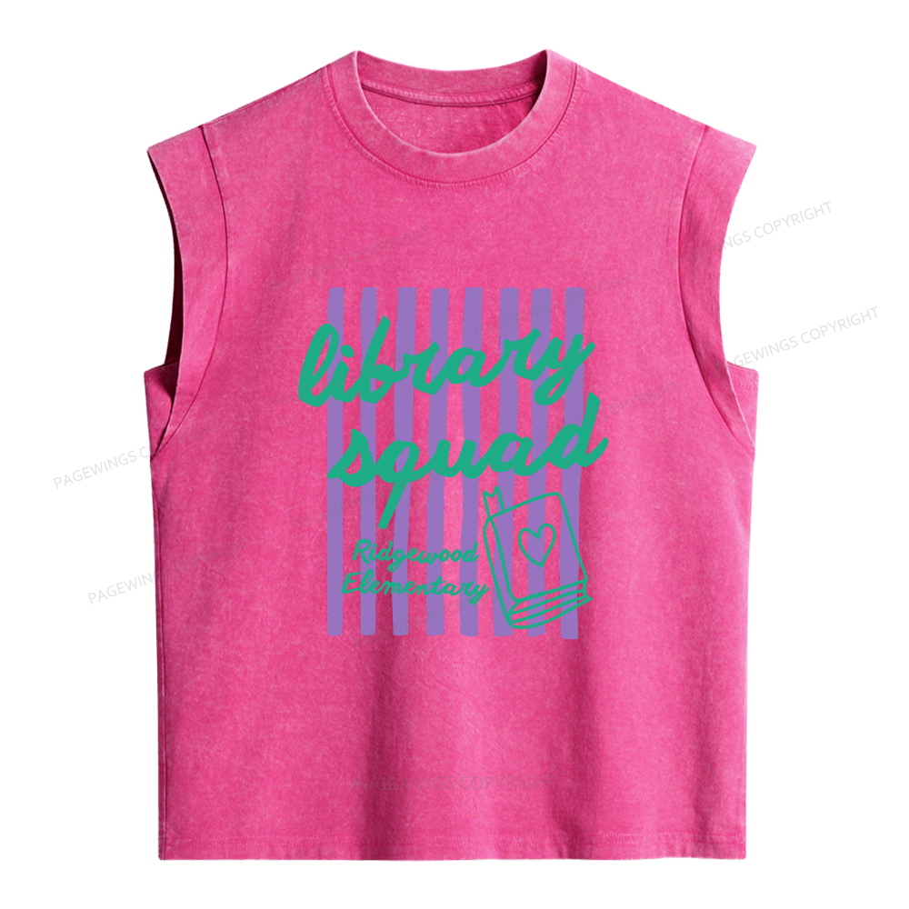 Pagewings Personalized Librarian Women's Washed Tank Top