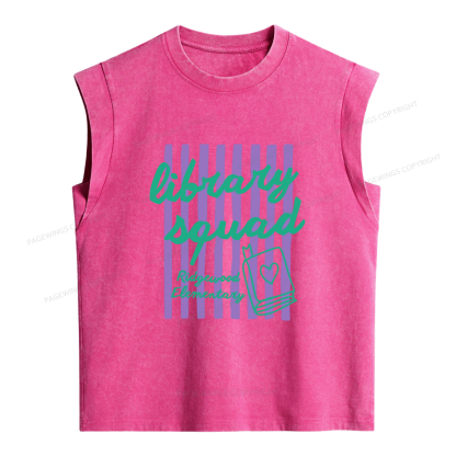 Pagewings Personalized Librarian Women's Washed Tank Top