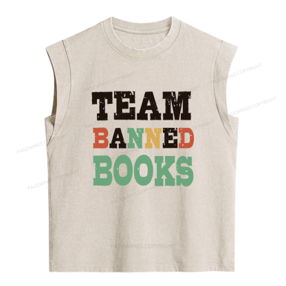 Pagewings Banned Books Women's Washed Tank Top