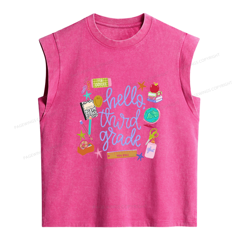 Pagewings Personalized Grade Women's Washed Tank Top