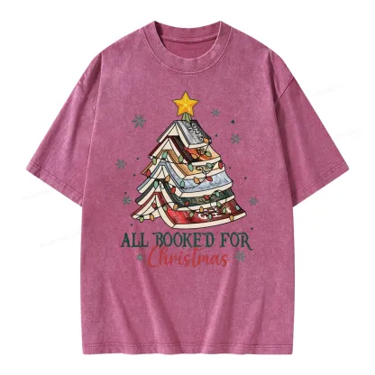 Pagewings Fourth Wing Christmas Tree Unisex Washed T-shirt