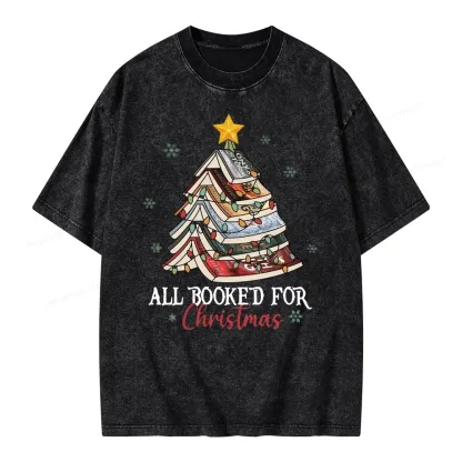 Pagewings Fourth Wing Christmas Tree Unisex Washed T-shirt