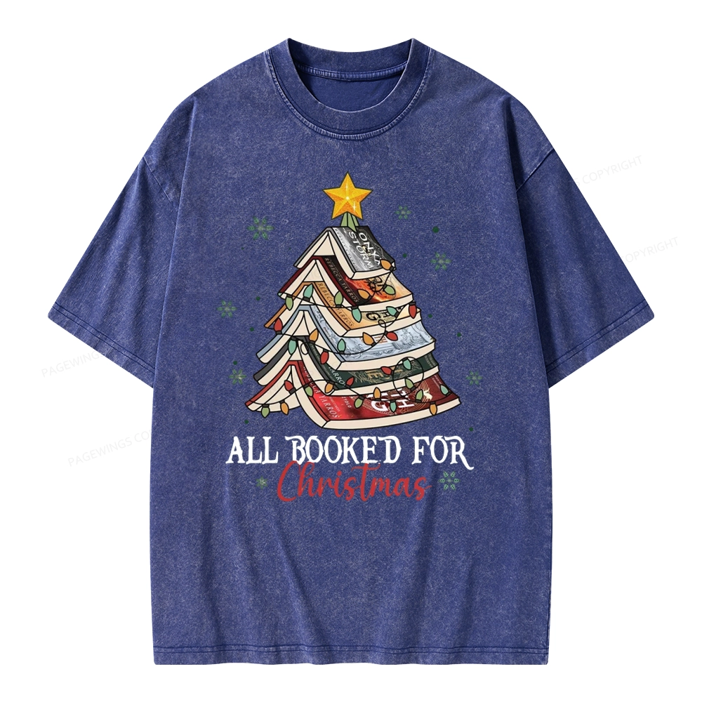 Pagewings Fourth Wing Christmas Tree Unisex Washed T-shirt