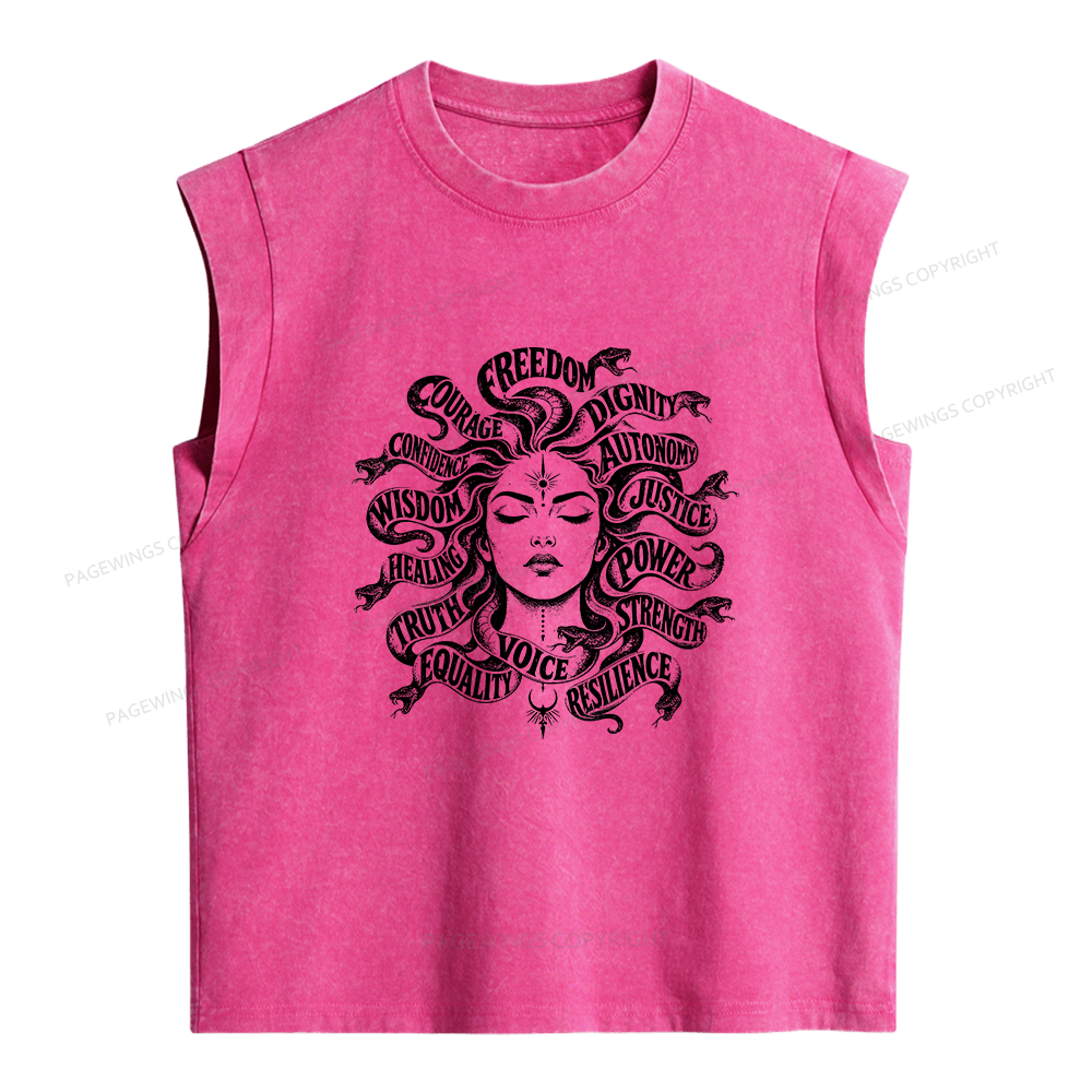 Pagewings Freedom Women's Washed Tank Top