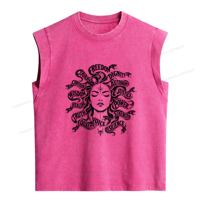 Pagewings Freedom Women's Washed Tank Top