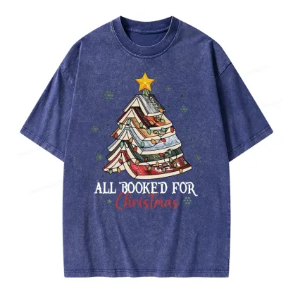 Pagewings Fourth Wing Christmas Tree Unisex Washed T-shirt