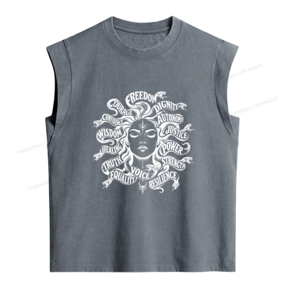Pagewings Freedom Women's Washed Tank Top