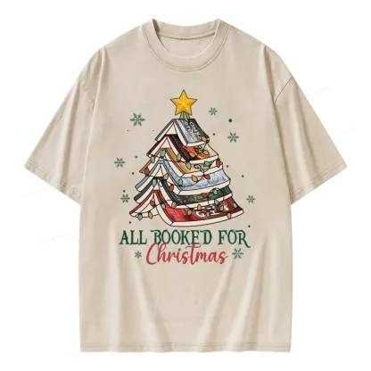 Pagewings Fourth Wing Christmas Tree Unisex Washed T-shirt