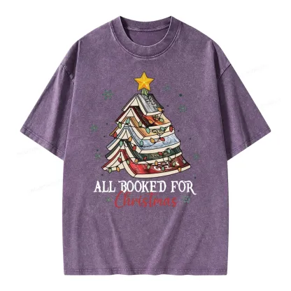 Pagewings Fourth Wing Christmas Tree Unisex Washed T-shirt