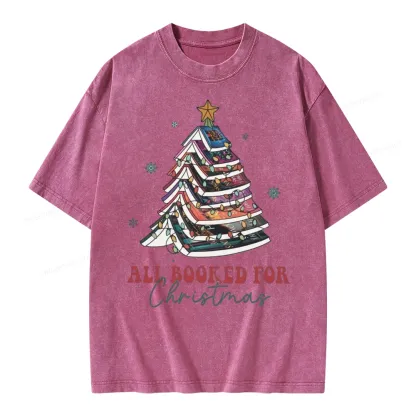 Pagewings Throne of Glass Christmas Unisex Washed T-shirt