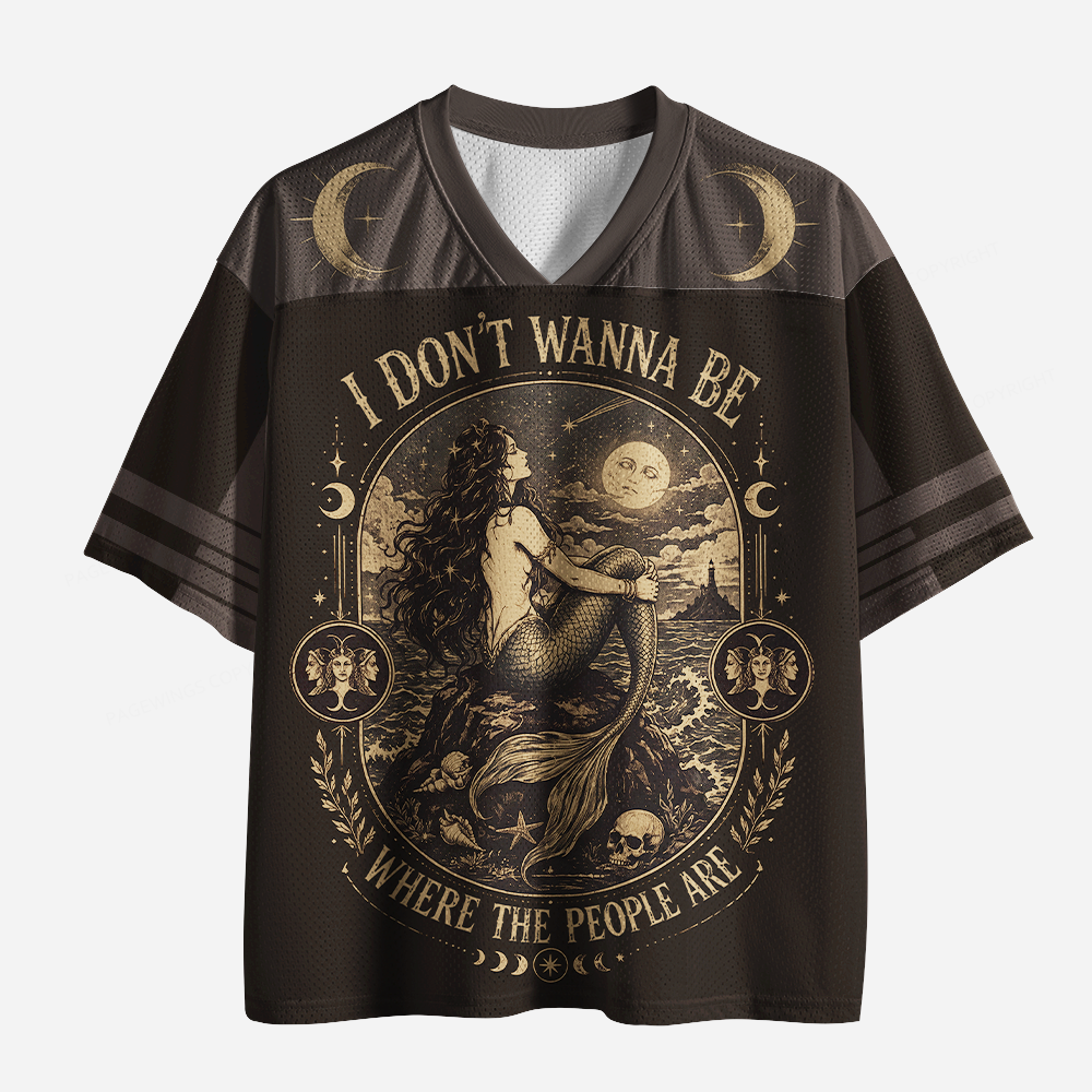Pagewings I Don’t Wanna Be Where The People Are Unisex Mesh Jersey
